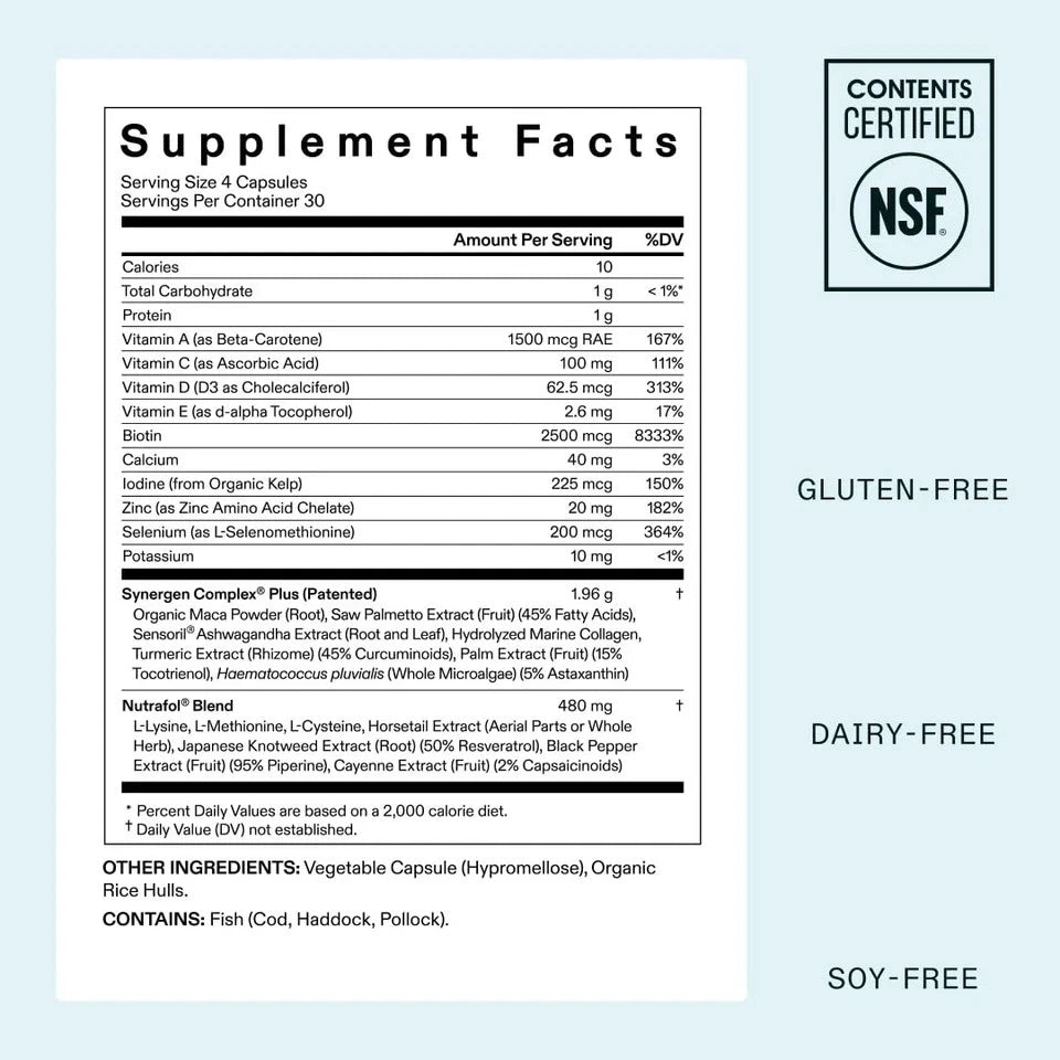 Nutrafol Women’s Balance Hair Growth Supplement – 120 Capsules